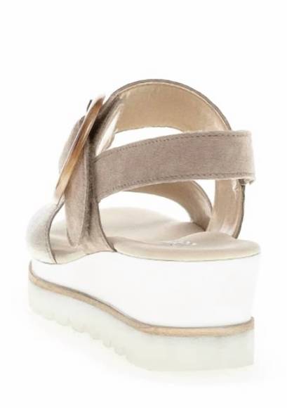 NEW GABOR ladies touch fastening sandals in metal cervo - Picture 4 of 5